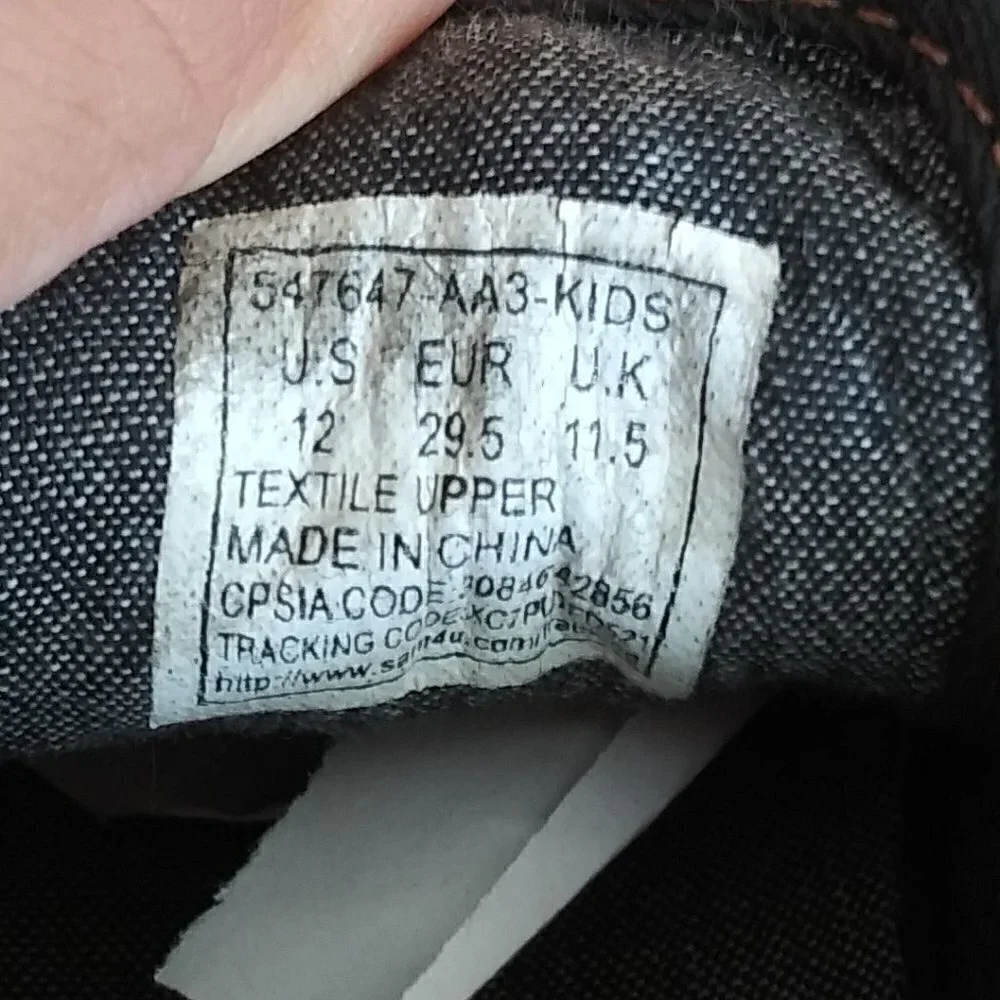 LEVI'S blue denim boy's sneakers size 12